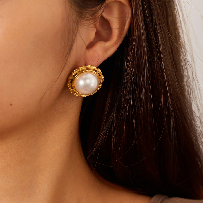 Cercei inox eleganti cu perle [11]