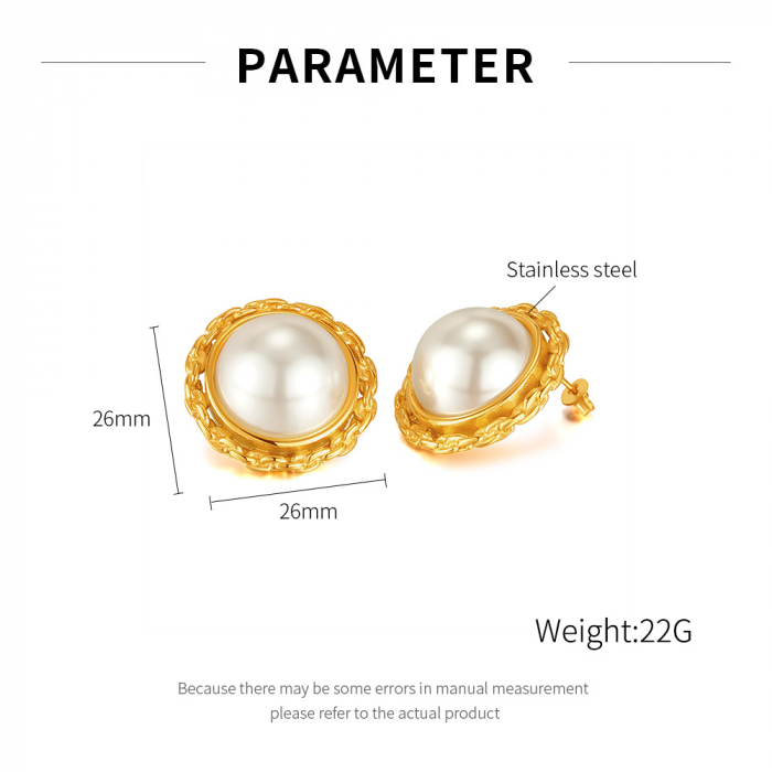 Cercei inox eleganti cu perle [13]