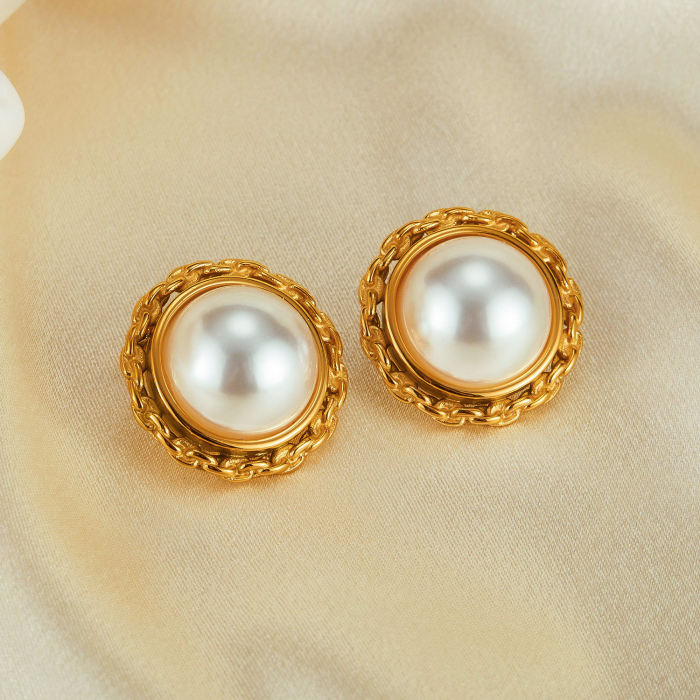 Cercei inox eleganti cu perle [9]