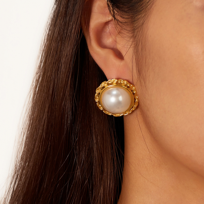 Cercei inox eleganti cu perle [12]