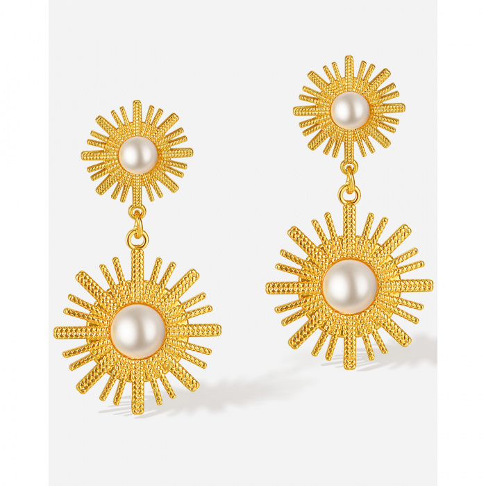 Cercei inox floare soarelui [8]