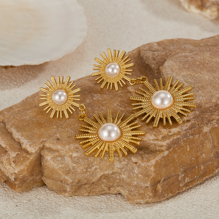 Cercei inox floare soarelui [7]