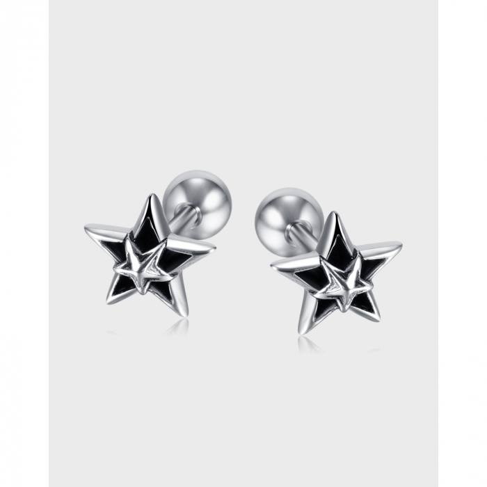 Cercei inox pentagrama [10]