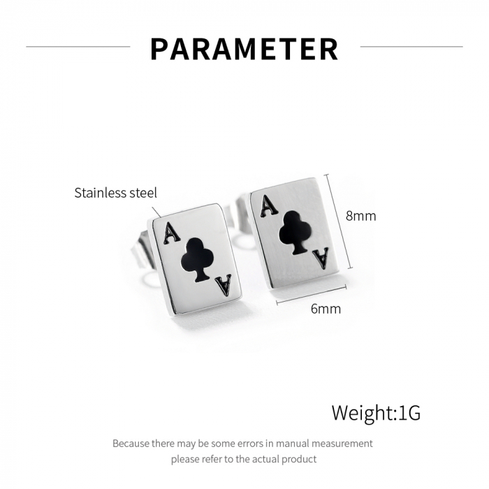 Cercei inox poker [6]