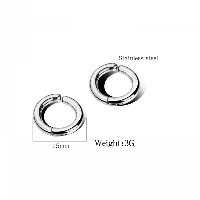 Cercei inox rotunzi 15 mm [6]