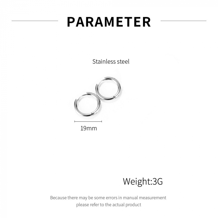 Cercei inox rotunzi cu zirconii [5]