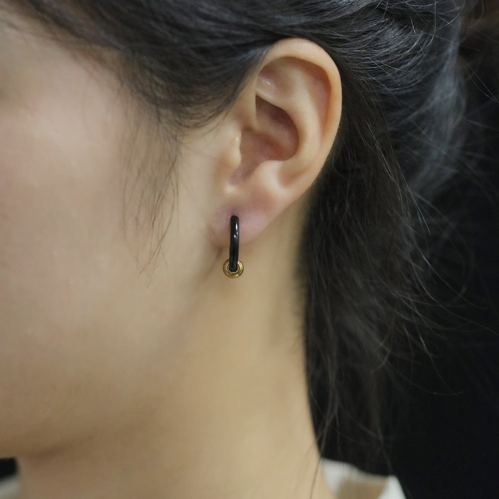 Cercei inox rotunzi Hip Hop [13]