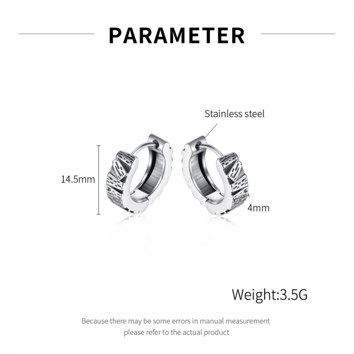 Cercei inox scoarta de copac [7]