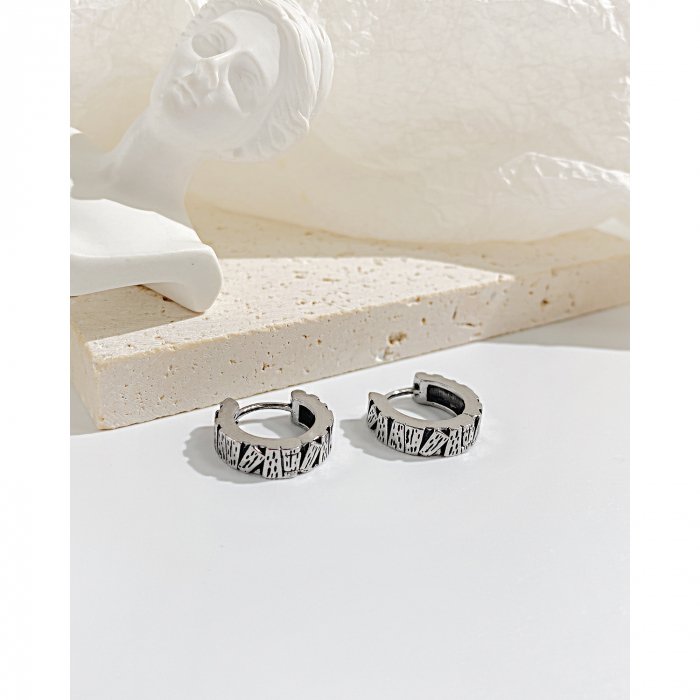 Cercei inox scoarta de copac [4]