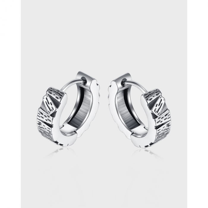 Cercei inox scoarta de copac [2]