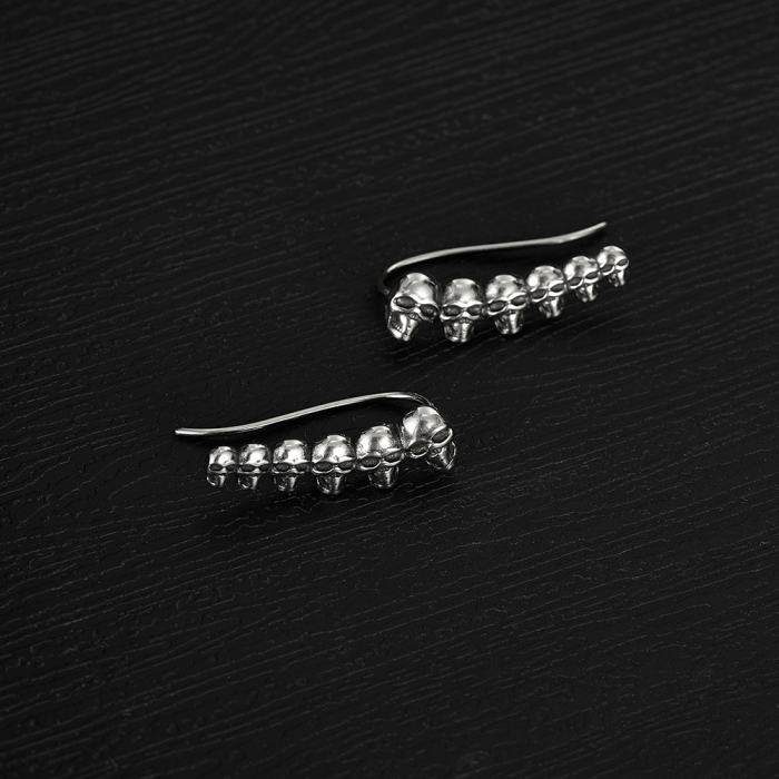 Cercei inox sirag de cranii [2]