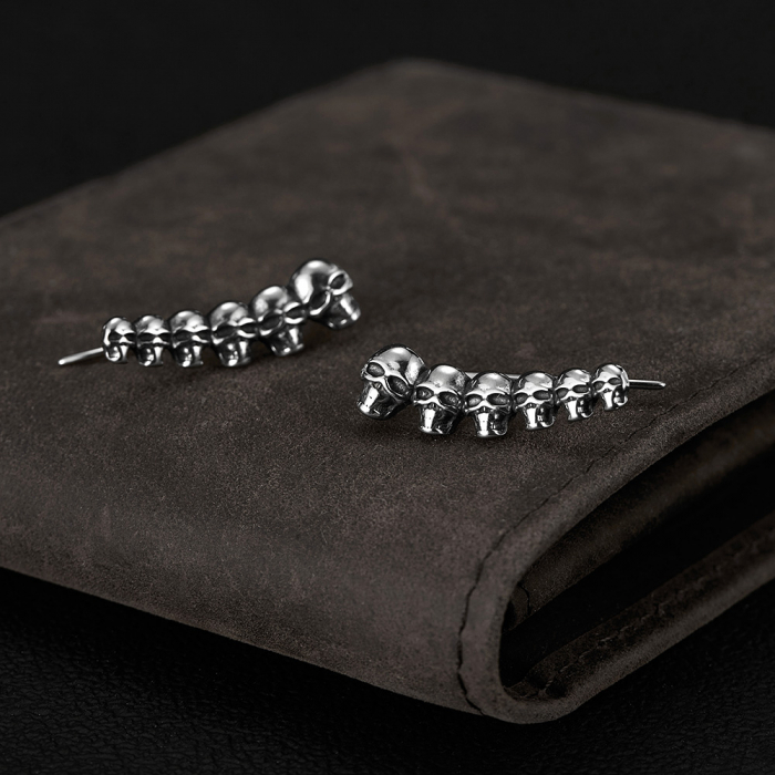 Cercei inox sirag de cranii [14]