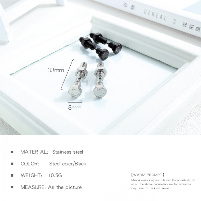 Cercei inox suruburi [6]