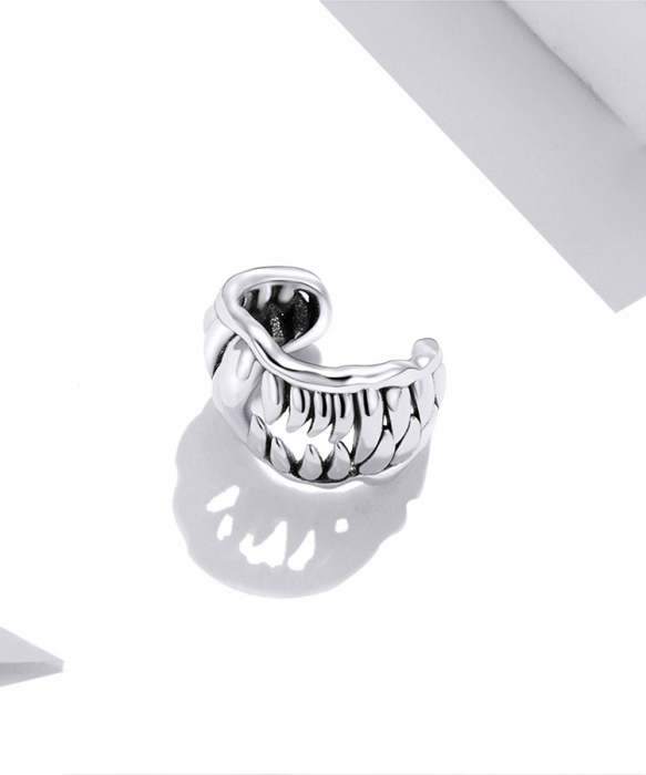 Cercel argint ear cuff cu colti, peste ureche [12]