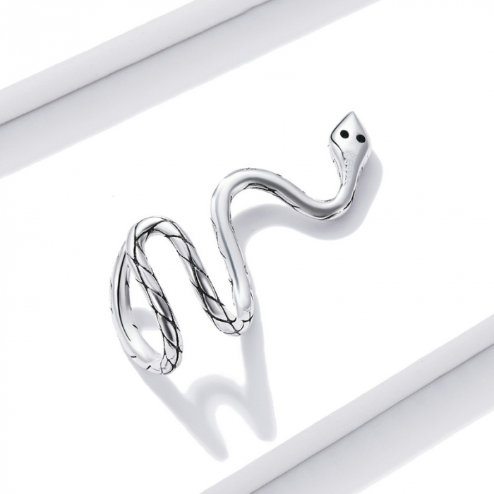 Cercel argint ear cuff sarpe, pe ureche [7]
