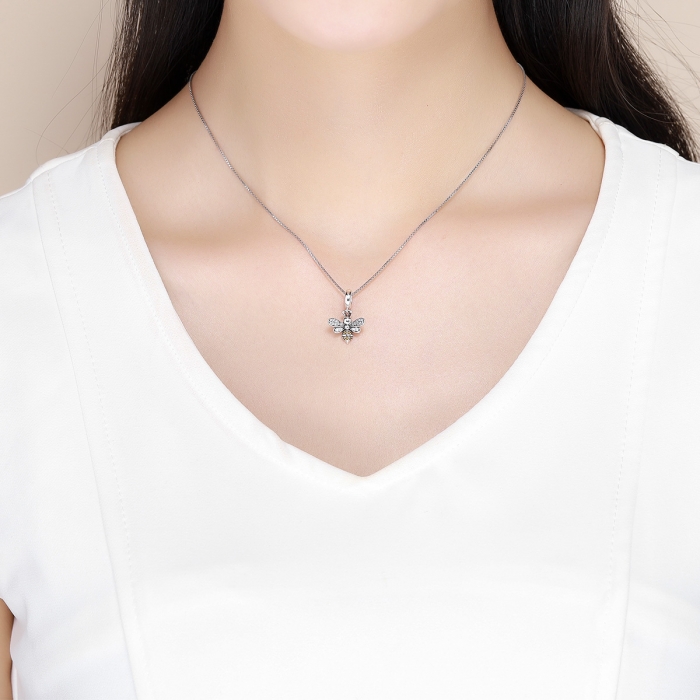Charm argint 925 cu albinuta si zirconii - Be Nature PST0143 [4]
