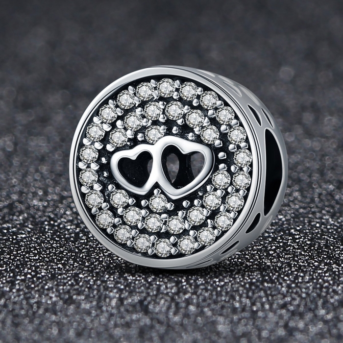 Charm argint 925 cu doua inimioare - Be in Love PST0106 [2]