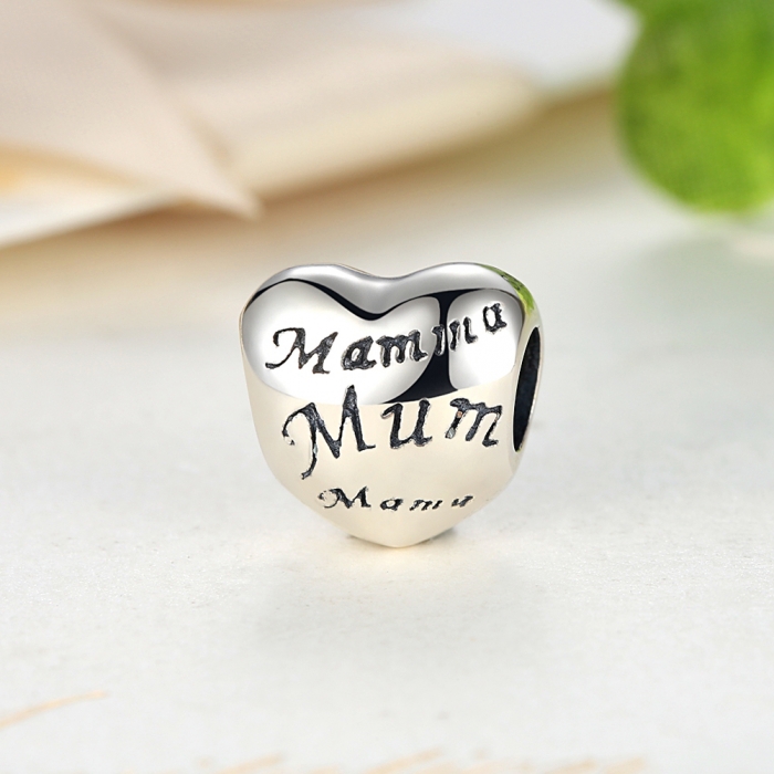 Charm argint 925 cu inimioara Mama - Be in Love PST0019 [4]