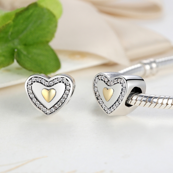 Charm argint 925 cu inimioara si zirconii - Be in Love PST0016 [5]