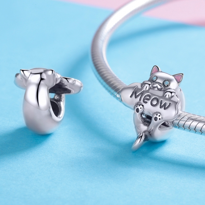 Charm argint 925 cu pisicuta Meow - Be Nature PST0147 [3]