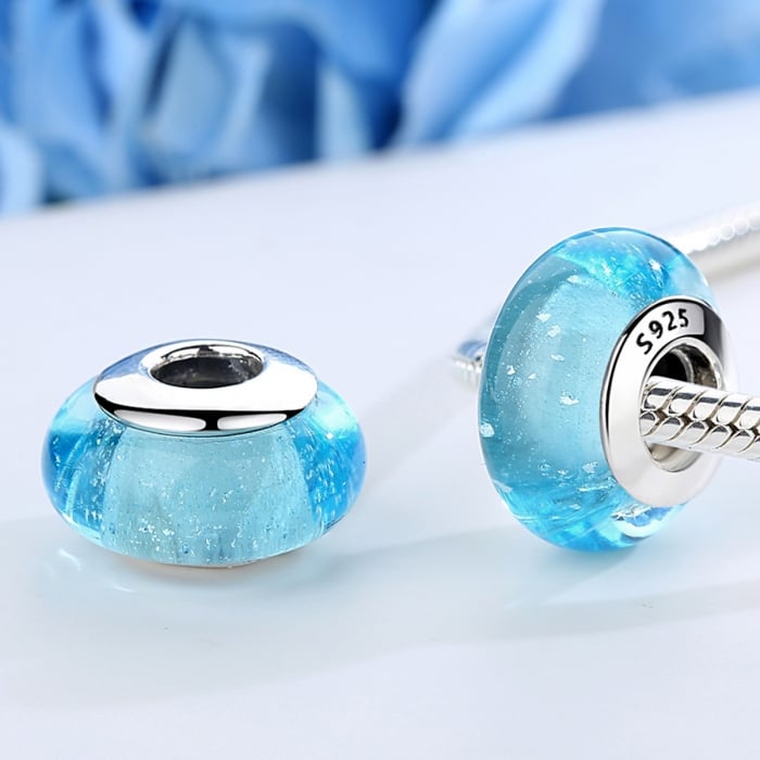 Charm argint 925 cu sticla bleu - Be Elegant PST0067 [2]