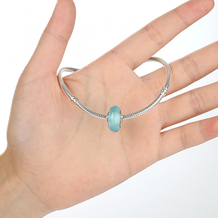 Charm argint 925 cu sticla bleu - Be Elegant PST0067 [4]