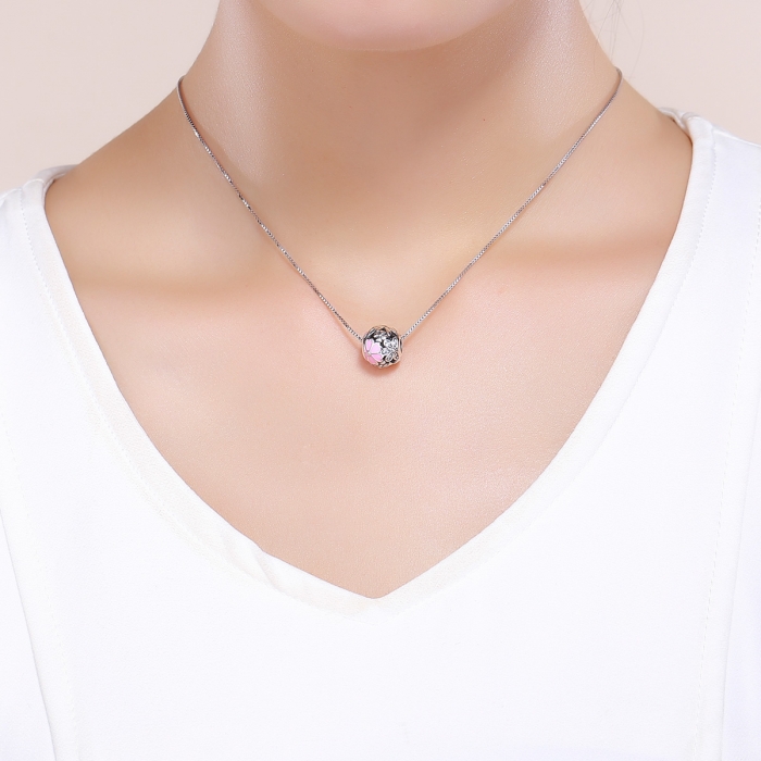 Charm argint 925 cu zana, floricele si zirconii albe - Be Fantastic PST0138 [5]