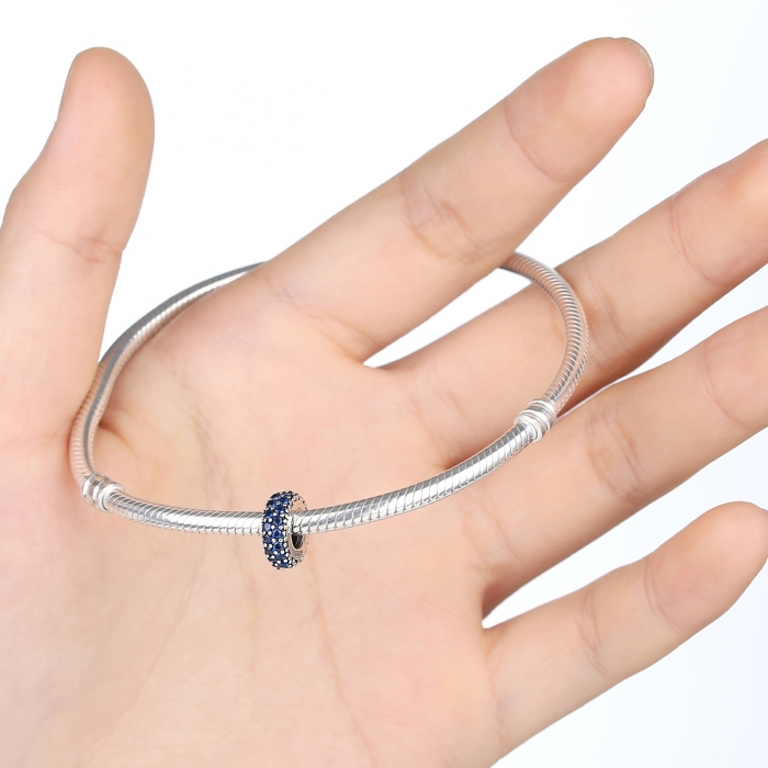 Charm argint 925 cu zirconii albastre - Be Elegant PST0029 [3]