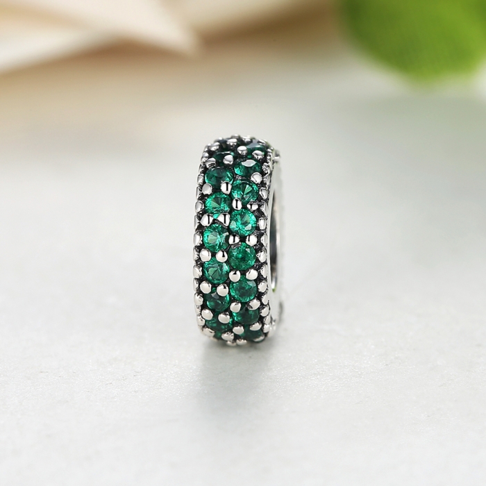 Charm argint 925 cu zirconii verzi - Be Elegant PST0030 [5]