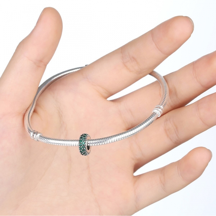 Charm argint 925 cu zirconii verzi - Be Elegant PST0030 [3]