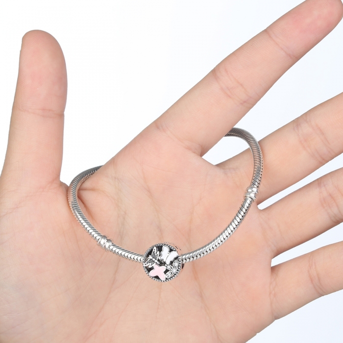 Charm argint 925 fluturasi cu zirconii albe - Be Nature PST0037 [3]