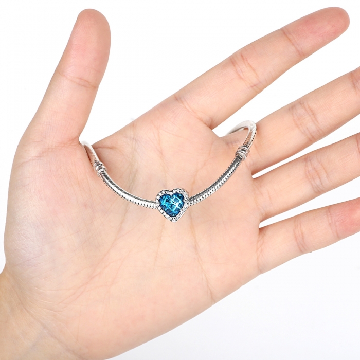 Charm argint 925 inimioara albastra - Be in Love PST0043 [5]