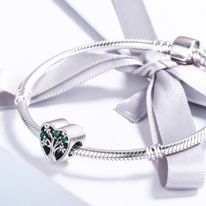 Charm argint 925 inimioara cu copacul vietii - Be in Love PST0105 [3]