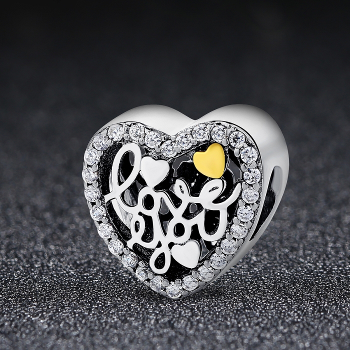 Charm argint 925 inimioara I LOVE YOU - Be in Love PST0048 [2]