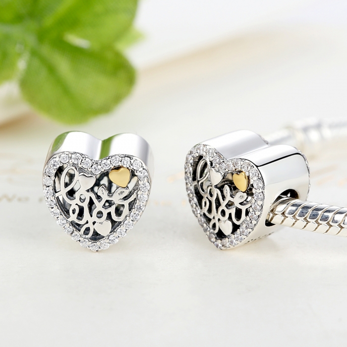 Charm argint 925 inimioara I LOVE YOU - Be in Love PST0048 [5]