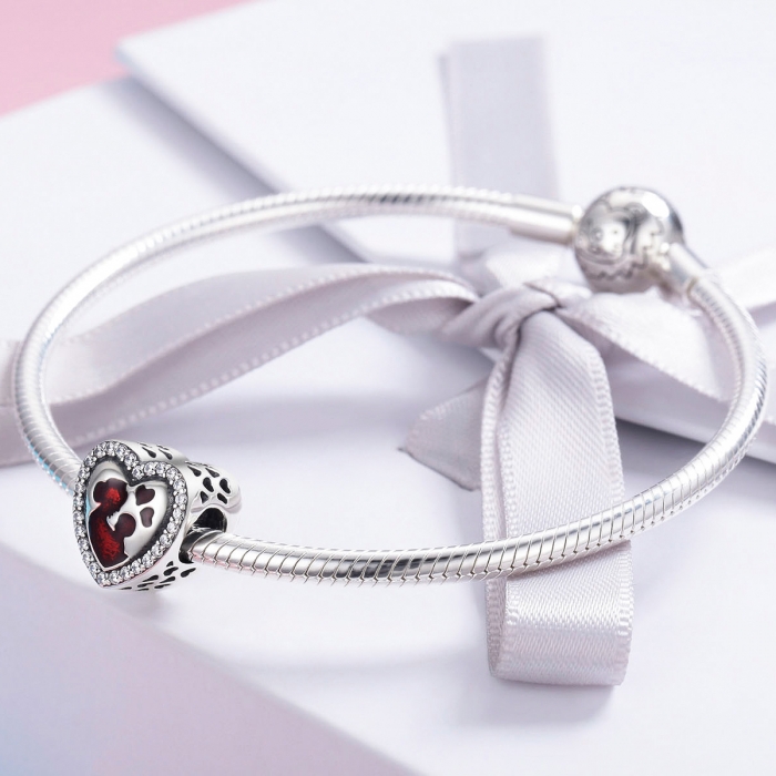 Charm argint 925 inimioara mama si copilul - Be in Love PST0122 [3]