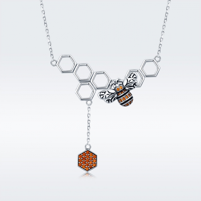 Colier argint 925 cu fagure si albinuta - Be Nature CST0014 [3]