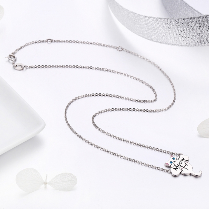 Colier argint 925 cu pisicuta jucausa Meow- Be Nature CST0013 [5]