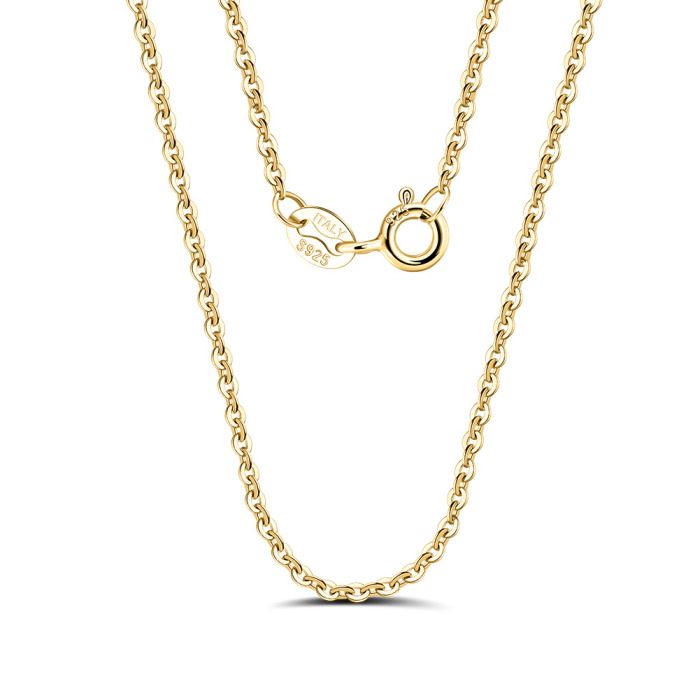 Colier argint 925 placat cu aur 14K, 55 cm [1]