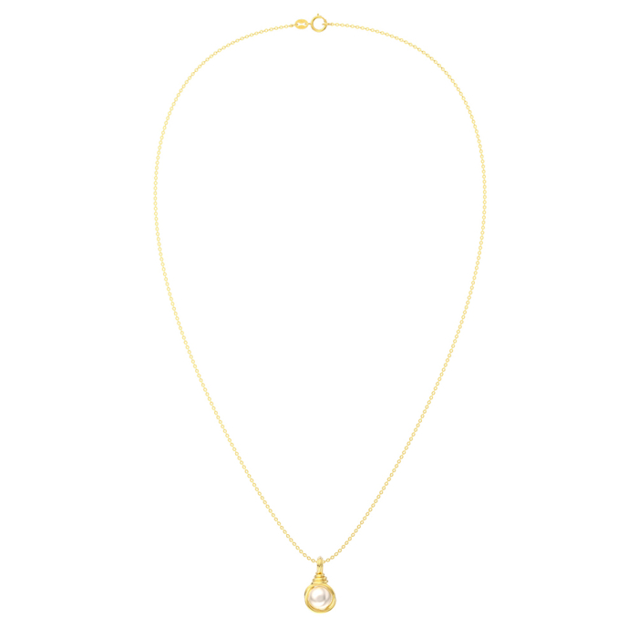 Colier argint 925 placat cu aur 14K cu perle naturale [3]
