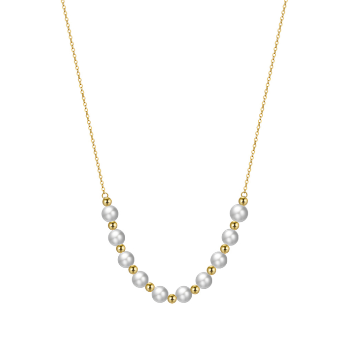 Colier argint 925 placat cu aur 14K cu perle naturale [1]