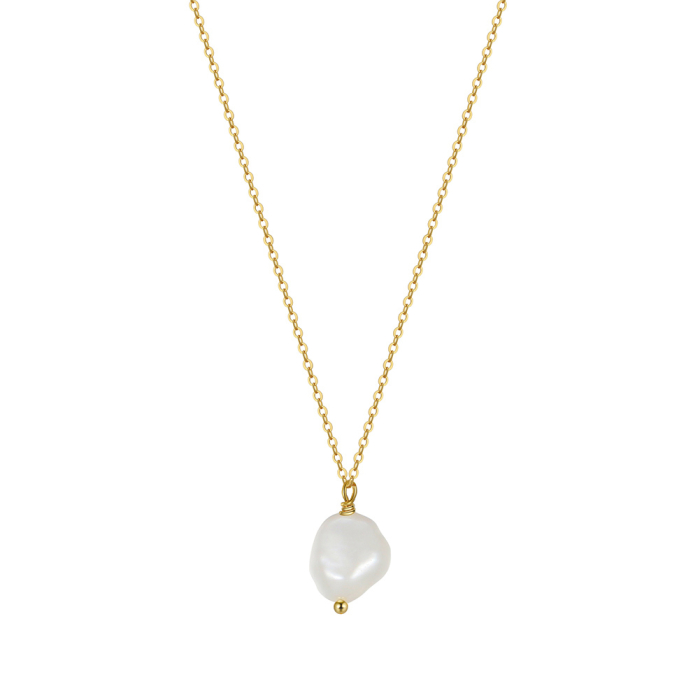 Colier argint 925 placat cu aur 14K cu perle naturale [4]