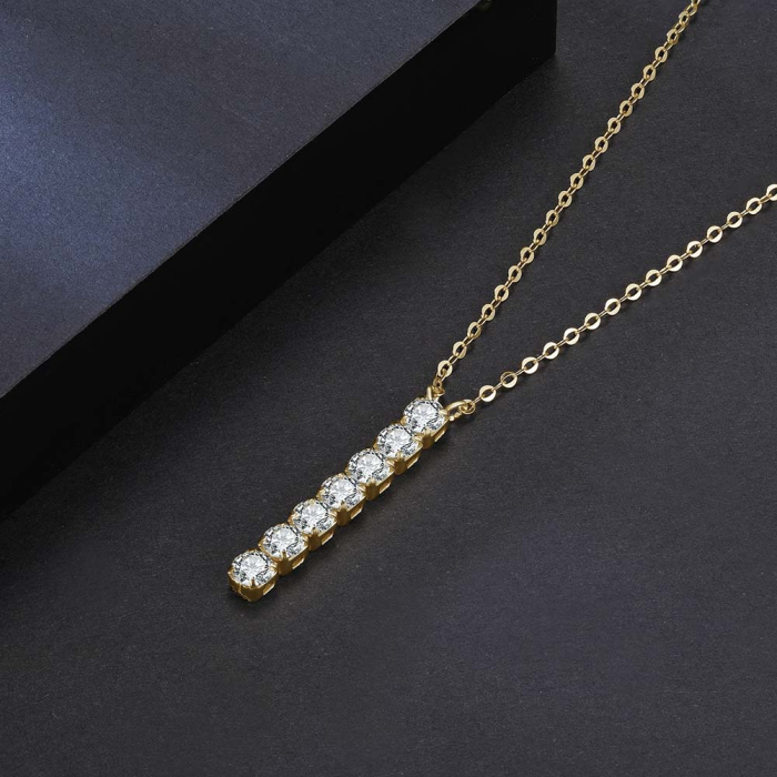 Colier argint 925 placat cu aur 14K cu zirconiu [4]