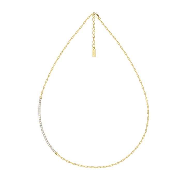 Colier tennis argint 925 placat cu aur 14K cu zirconiu [1]