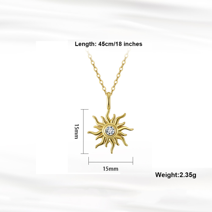 Colier argint 925 placat cu aur 14K cu zirconiu [6]