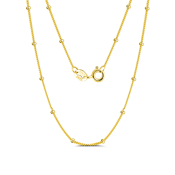Colier argint 925 placat cu aur 18K, 50 cm [1]