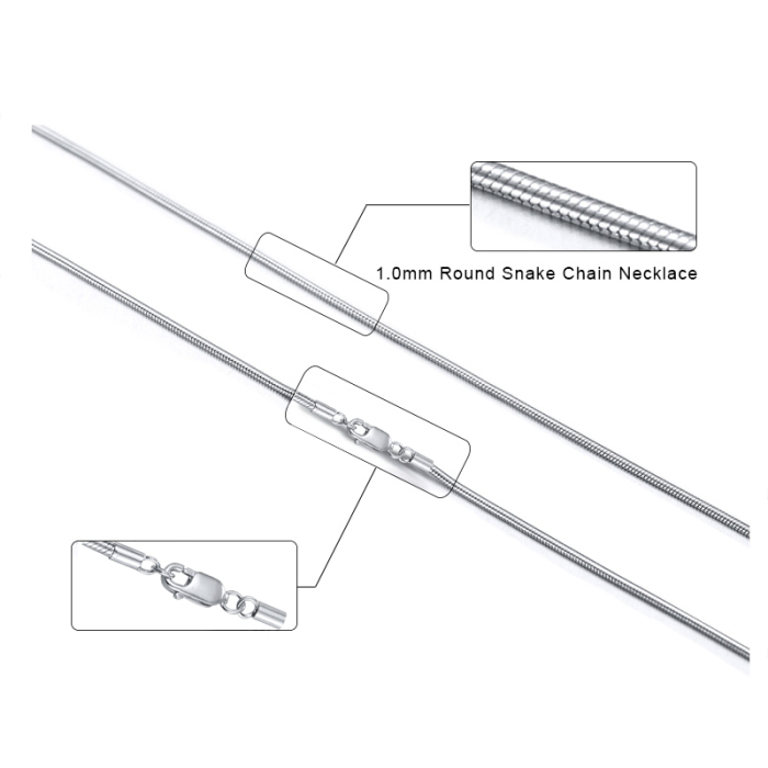 Colier argint 925 placat cu rodiu, 55 cm [3]