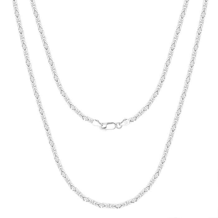 Colier argint 925 placat cu rodiu, Bali, UNISEX, 55 cm, 2,5 mm [1]