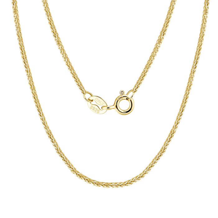 Colier argint 925 placat cu aur 18K, 55 cm, 1,2 mm [4]