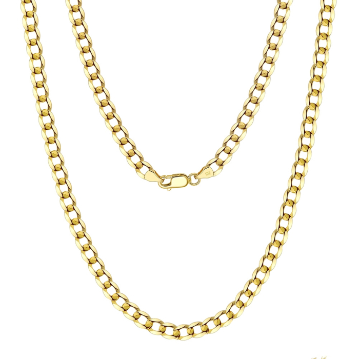 Colier argint 925 cubanez placat cu aur 18K, 50 cm, 5 mm [1]